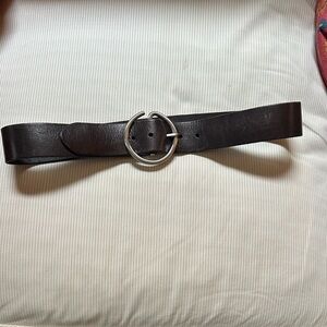 GAP Brown Leather Belt with Silver Buckle